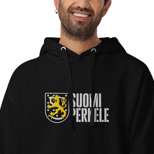 Suomi Perkele premium huppari - Hevimies