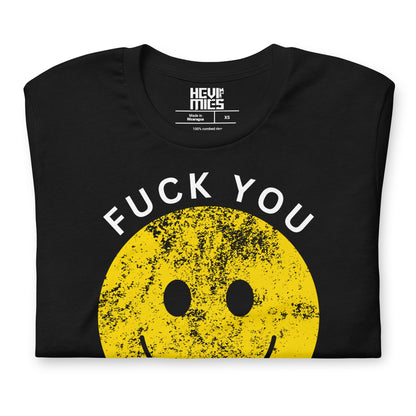 FUCK YOU HAPPY FACE t - paita - Hevimies