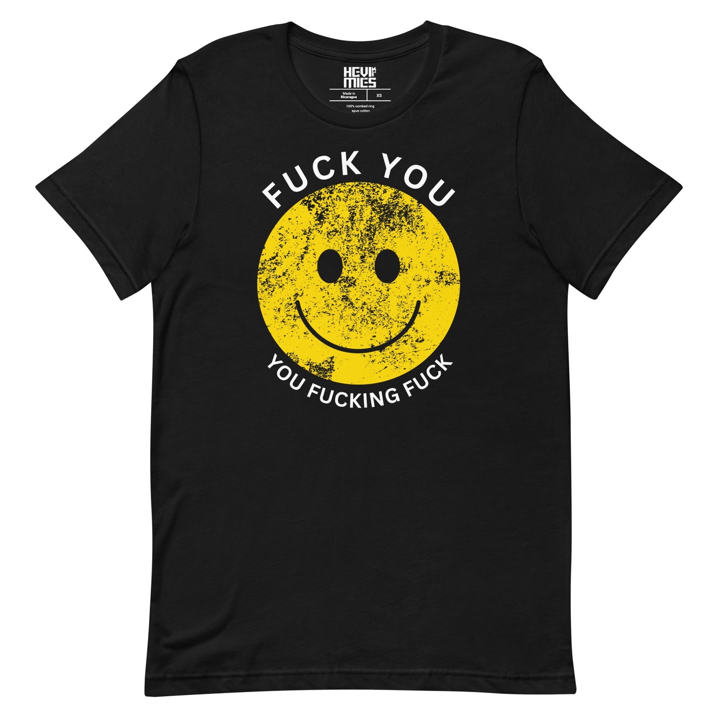 FUCK YOU HAPPY FACE t - paita - Hevimies