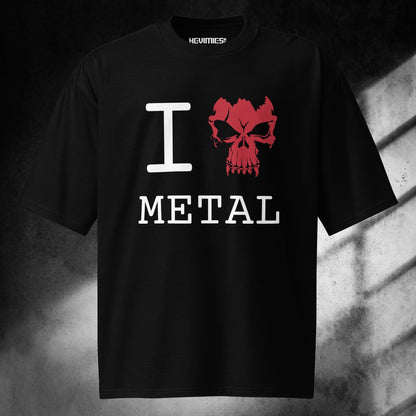 I Love Metal musta oversized t - paita - Hevimies