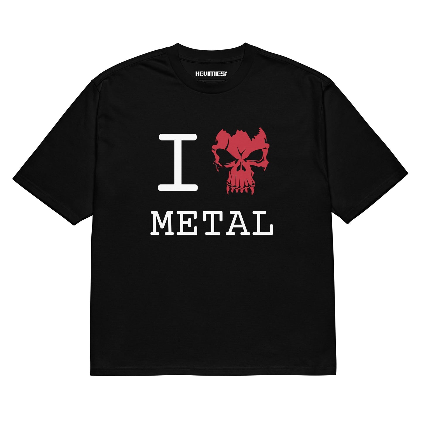 I Love Metal musta oversized t - paita - Hevimies