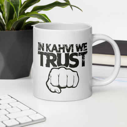 In Kahvi we trust muki - Hevimies