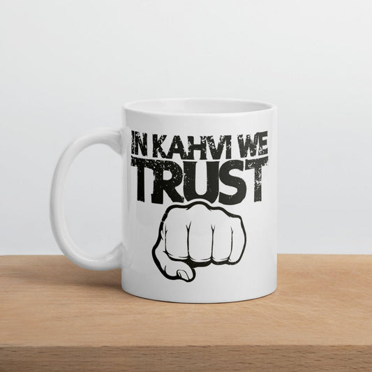 In Kahvi we trust muki - Hevimies