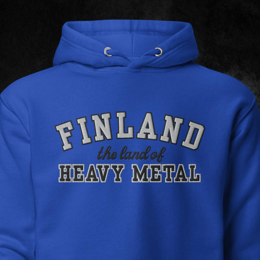 LAND OF HEAVY METAL premium huppari B/W - Hevimies