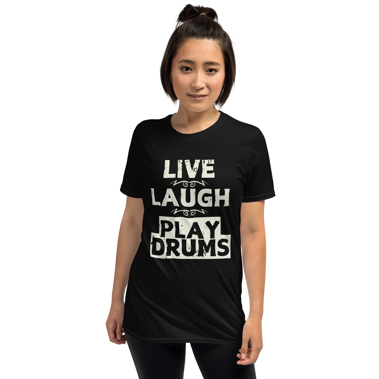 Live Laugh Play drums t - paita - Hevimies