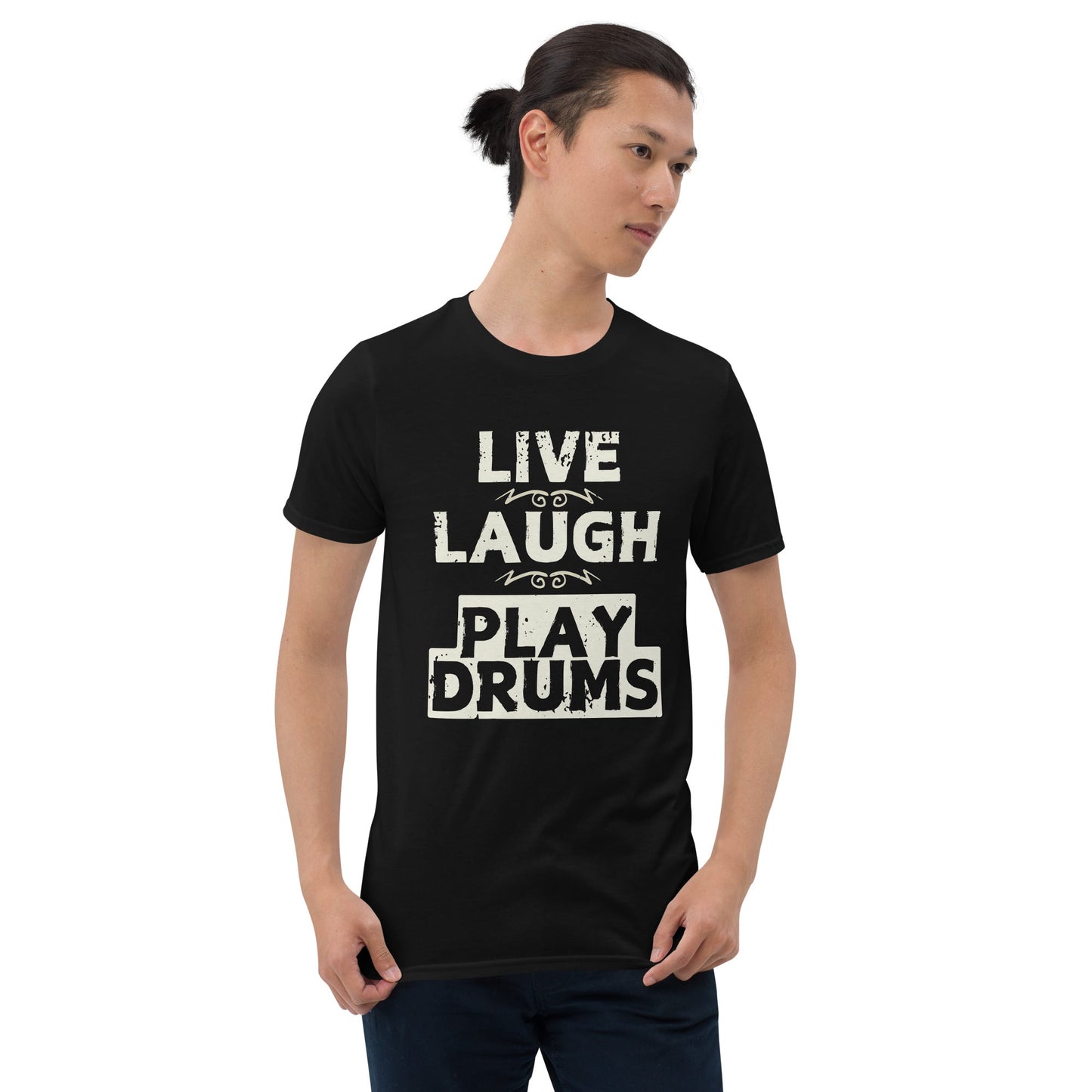 Live Laugh Play drums t - paita - Hevimies