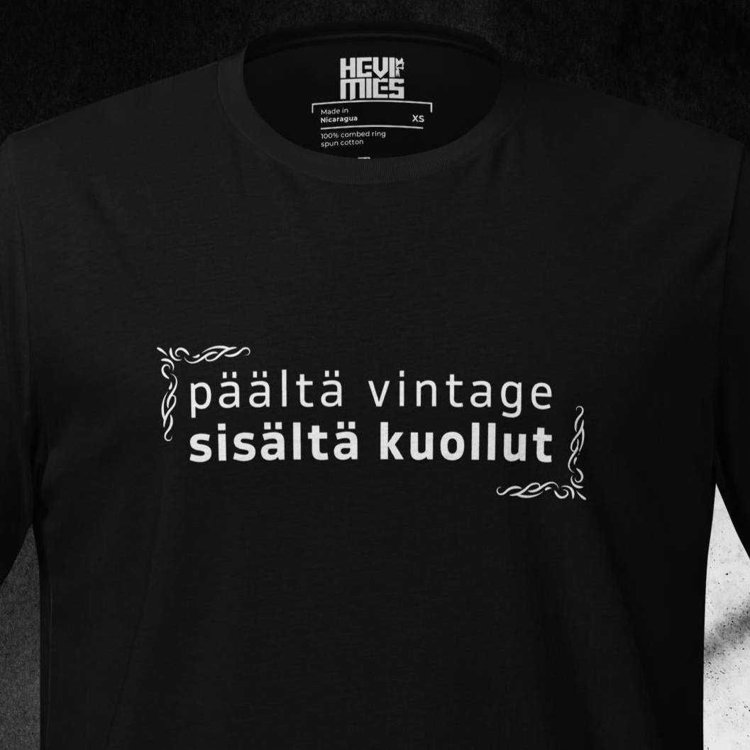 PÄÄLTÄ VINTAGE SISÄLTÄ KUOLLUT t - paita - Hevimies