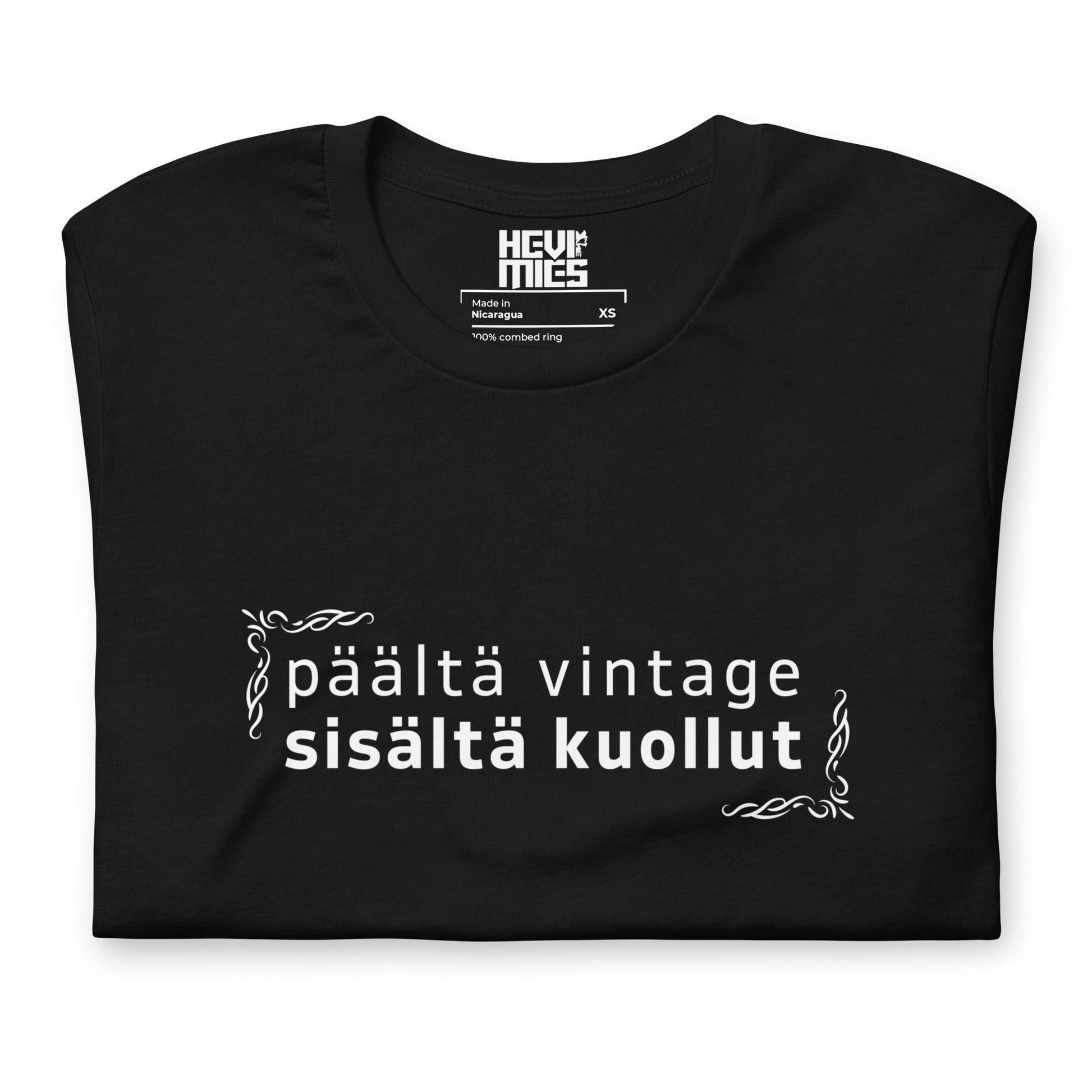 PÄÄLTÄ VINTAGE SISÄLTÄ KUOLLUT t - paita - Hevimies