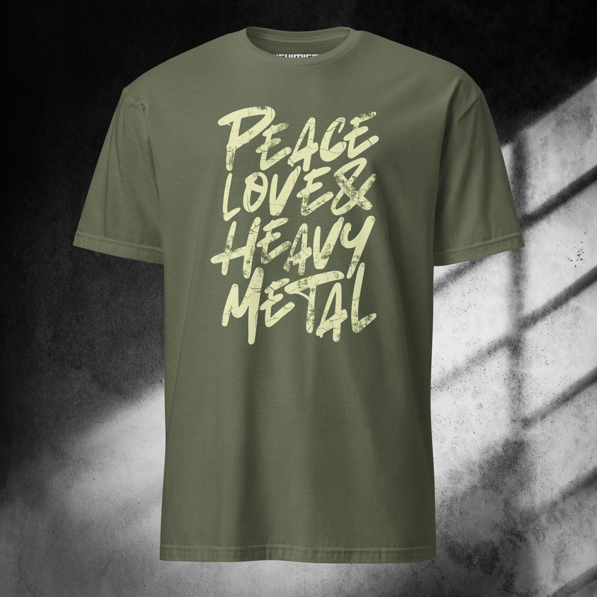 PEACE LOVE HEAVY METAL t - paita - Hevimies