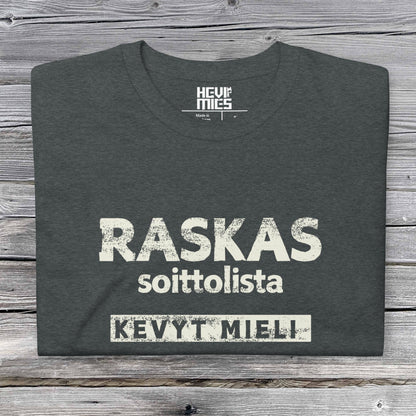 Raskas Soittolista Kevyt Mieli t - paita - Hevimies