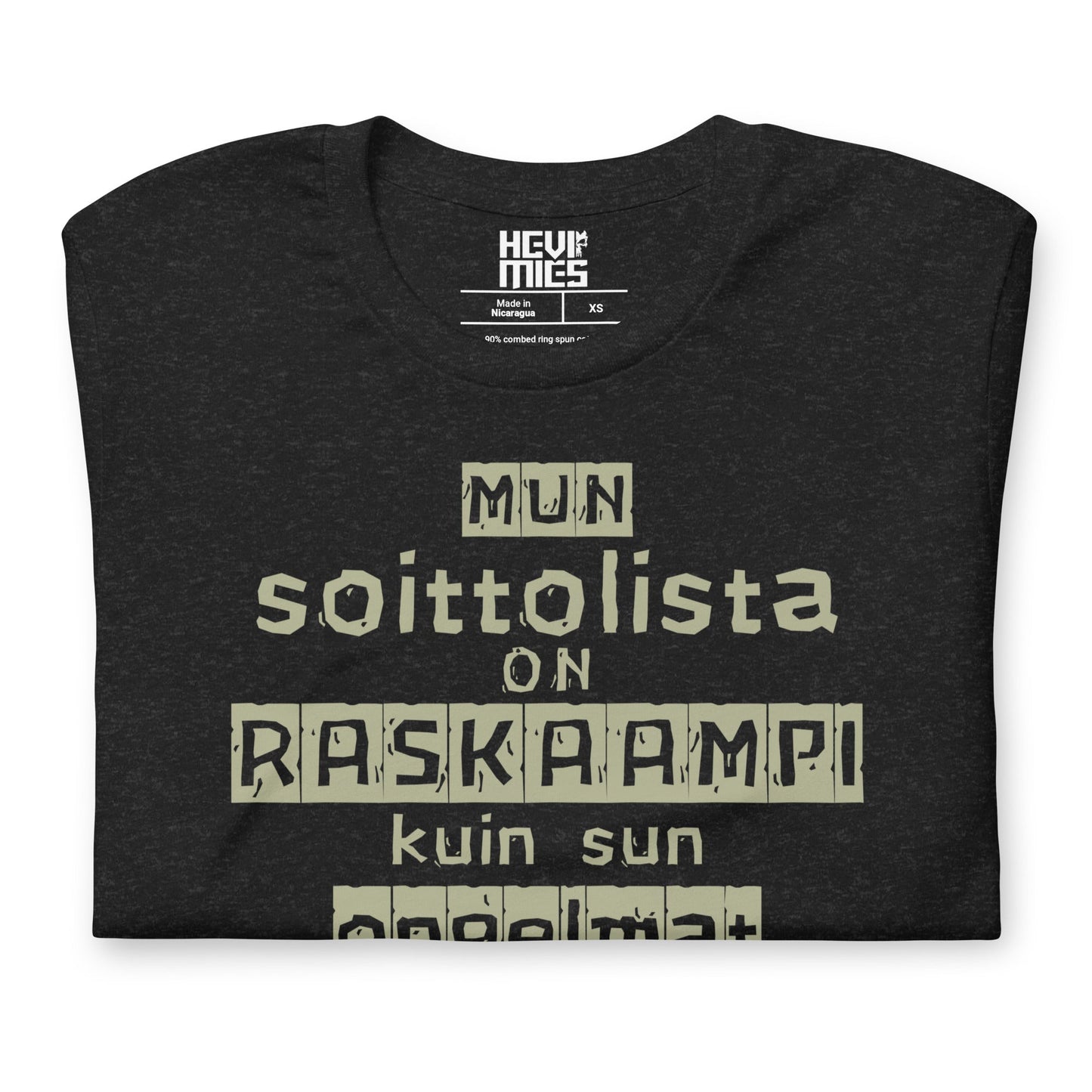 RASKAS SOITTOLISTA t - paita - Hevimies