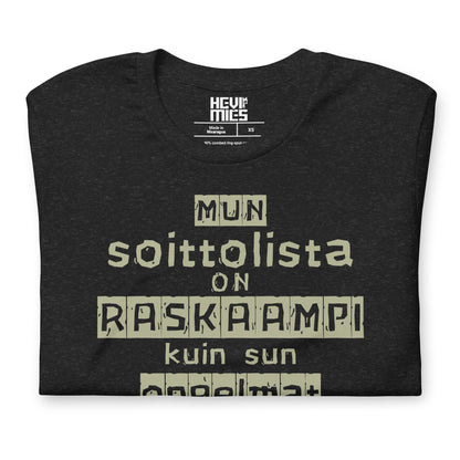 RASKAS SOITTOLISTA t - paita - Hevimies