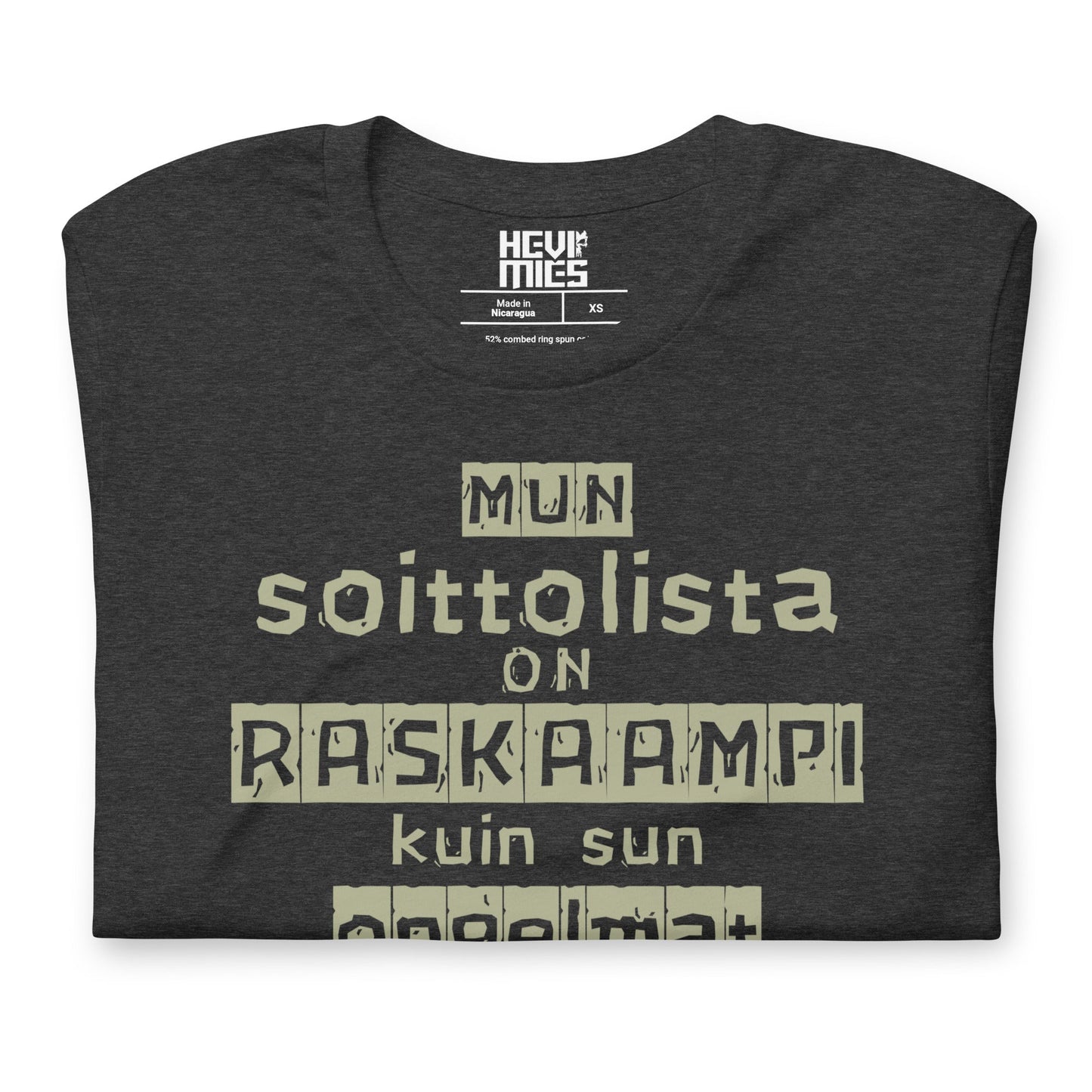 RASKAS SOITTOLISTA t - paita - Hevimies