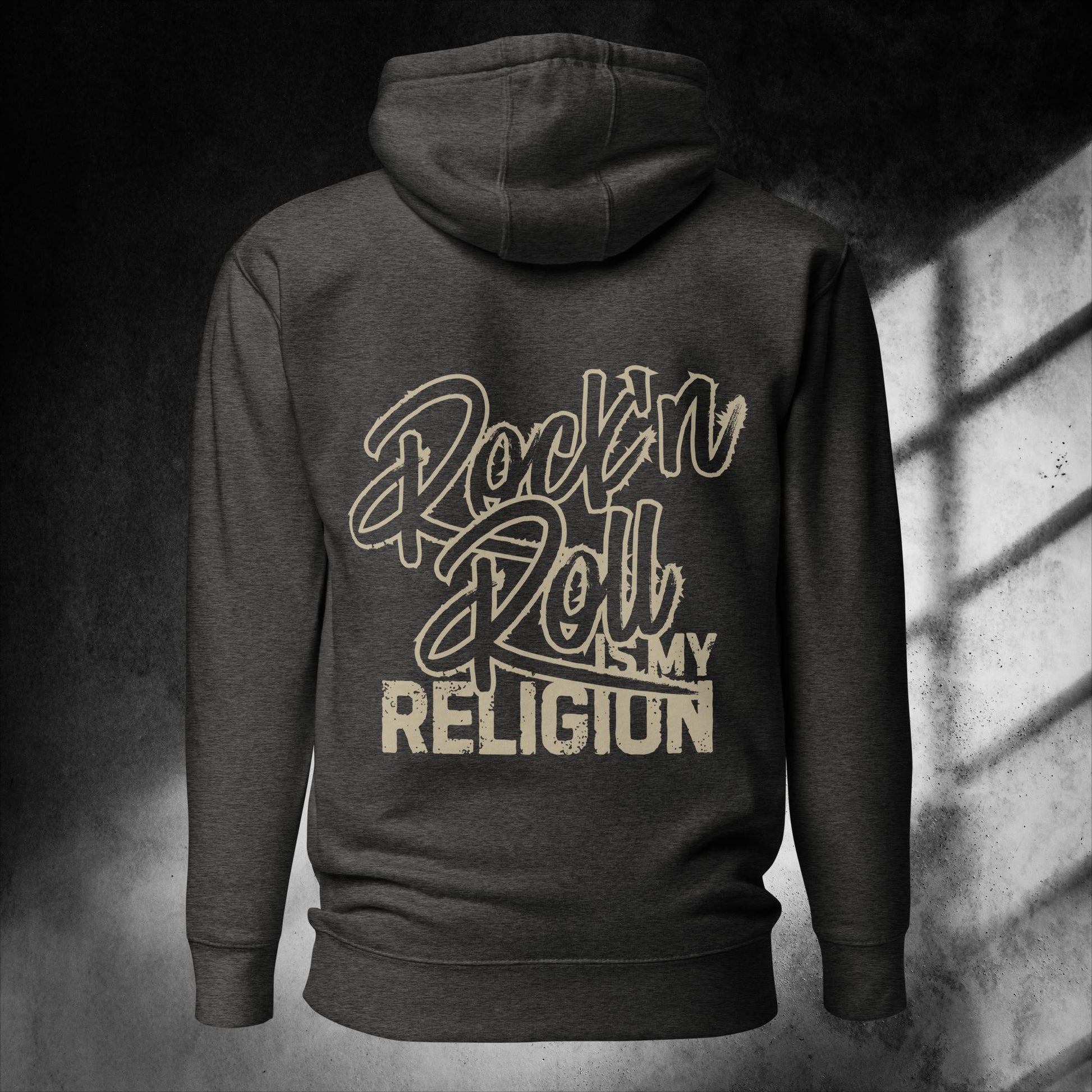 ROCK 'N ROLL IS MY RELIGION premium huppari - Hevimies