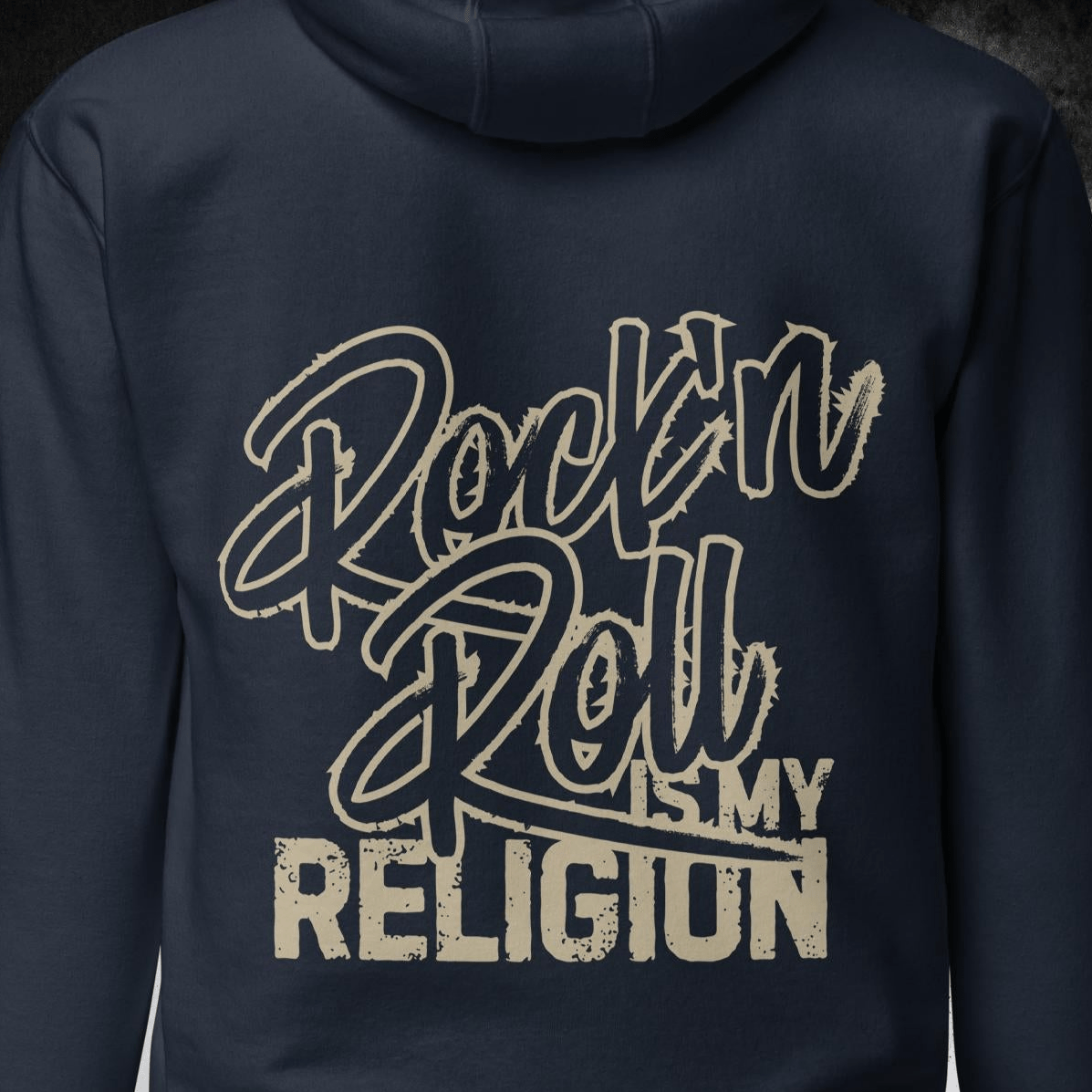 ROCK 'N ROLL IS MY RELIGION premium huppari - Hevimies