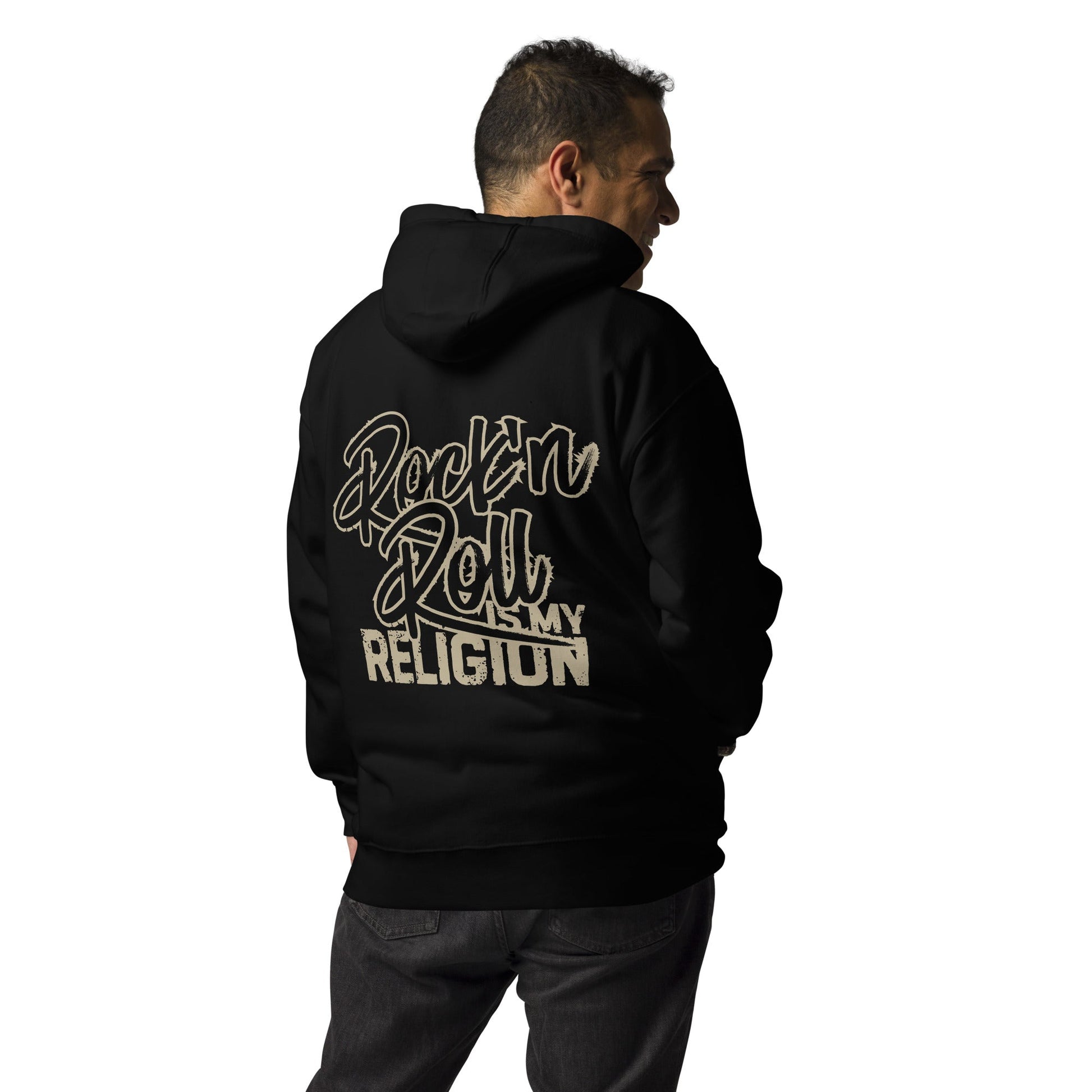 ROCK 'N ROLL IS MY RELIGION premium huppari - Hevimies