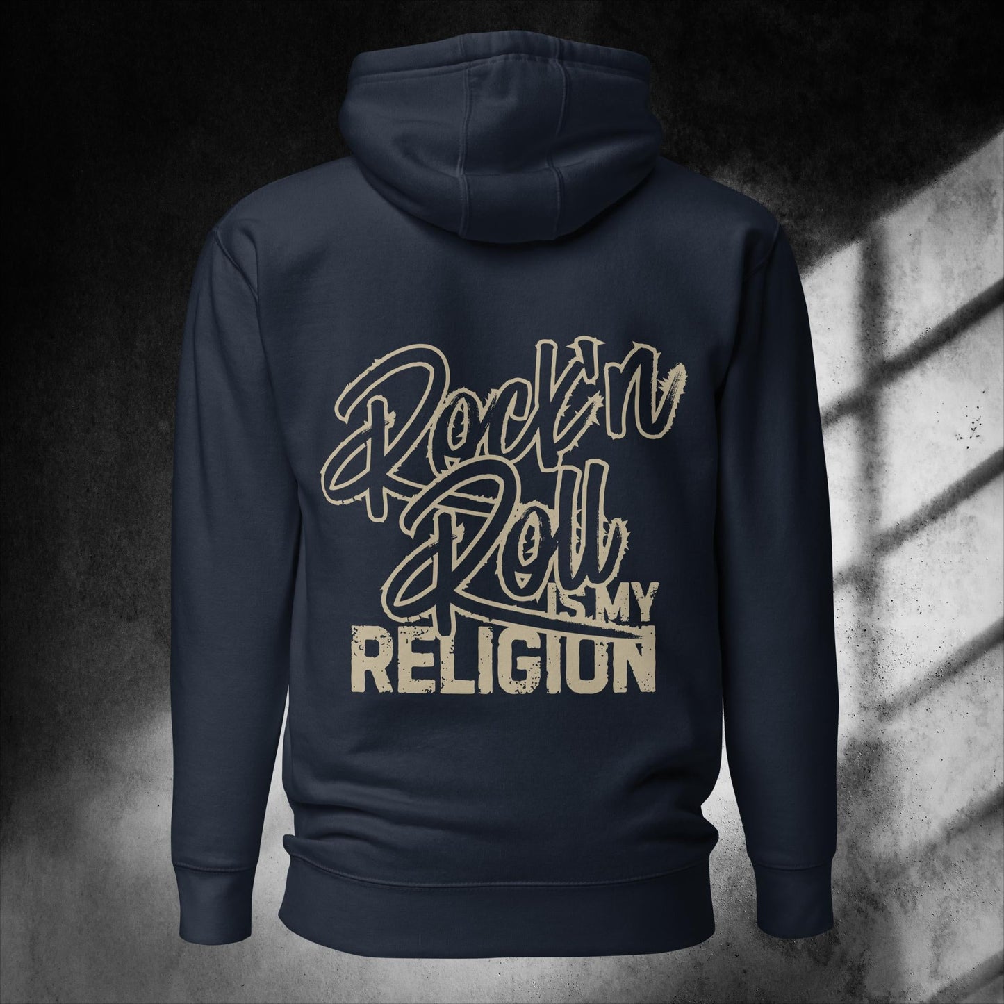 ROCK 'N ROLL IS MY RELIGION premium huppari - Hevimies