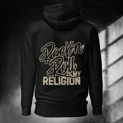 ROCK 'N ROLL IS MY RELIGION premium huppari - Hevimies