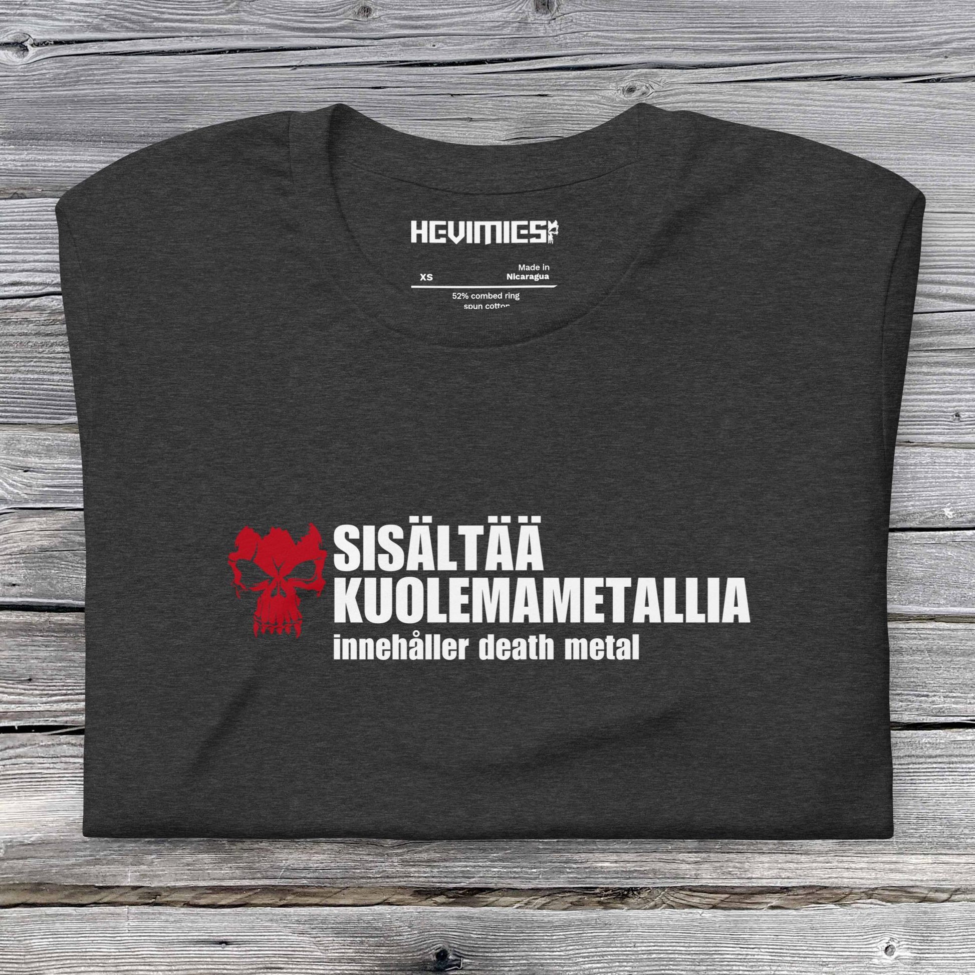 Sisältää Kuolemametallia t - paita - Hevimies