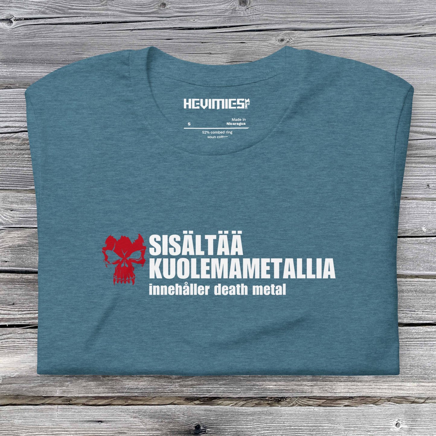 Sisältää Kuolemametallia t - paita - Hevimies